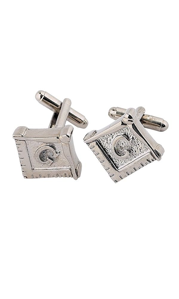 Unique Luxury Scottish Polished Pewter Masonic Cufflinks