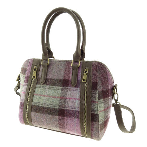 Women's Luxury Moon Tweed Handbag With Shoulder Strap In Amethyst