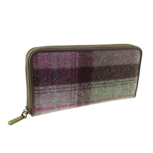 Women’s Luxury Moon Tweed Long Zip Elegant Purse In Amethyst