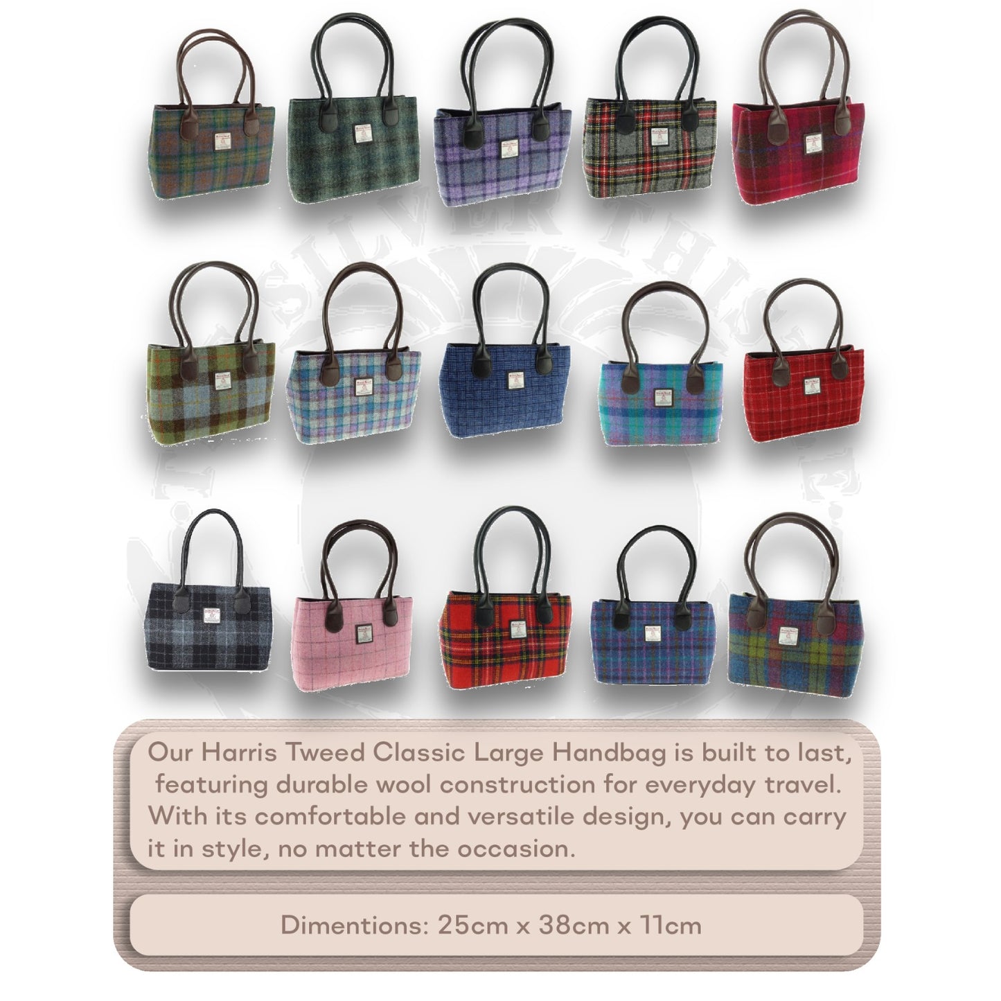 Harris Tweed Tartan Classic Handbag