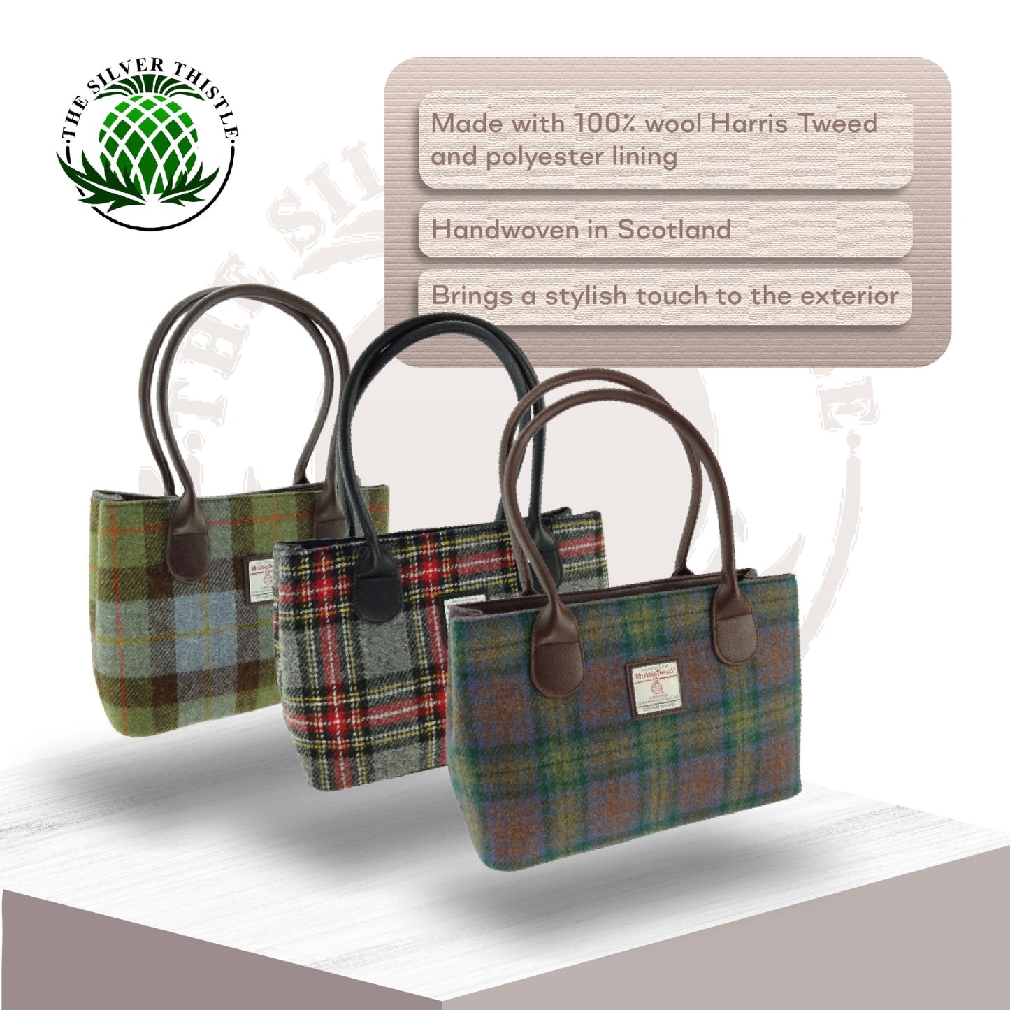 Harris Tweed Tartan Classic Handbag