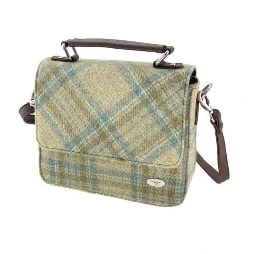 Authentic Harris Tweed Luxury Square Bag in Beige Stewart