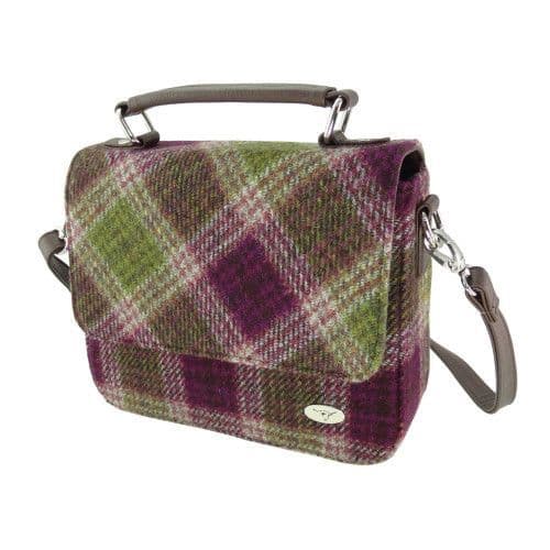 Authentic Harris Tweed Luxury Square Bag in Heather Check