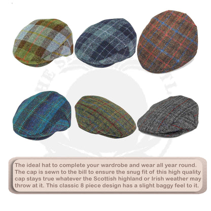 Stylish Harris Tweed Flat Cap