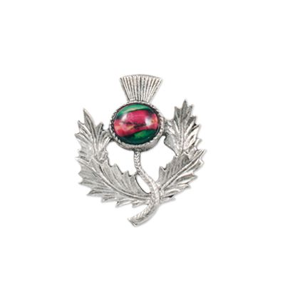 Unique Scottish Luxury Thistle Brooch In Pewter With Gift Box