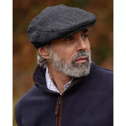 Harris Tweed Herringbone Flat Cap - Scottish Style