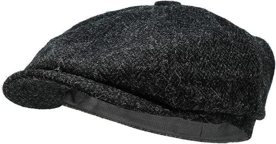 Authentic Harris Tweed Herringbone Newsboy Cap