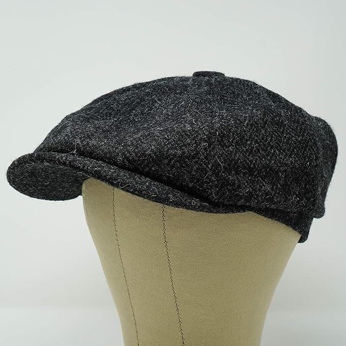 Authentic Harris Tweed Herringbone Newsboy Cap