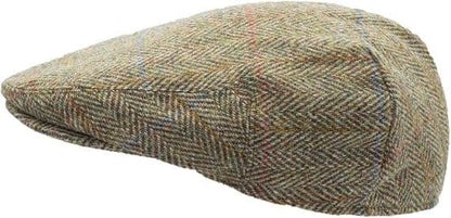 Harris Tweed Herringbone Flat Cap - Scottish Style