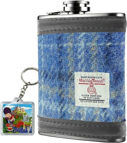 Premium Harris Tweed Hip Flask