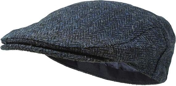 Harris Tweed Herringbone Flat Cap - Scottish Style