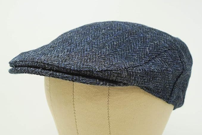 Harris Tweed Herringbone Flat Cap - Scottish Style