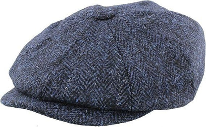 Authentic Harris Tweed Herringbone Newsboy Cap