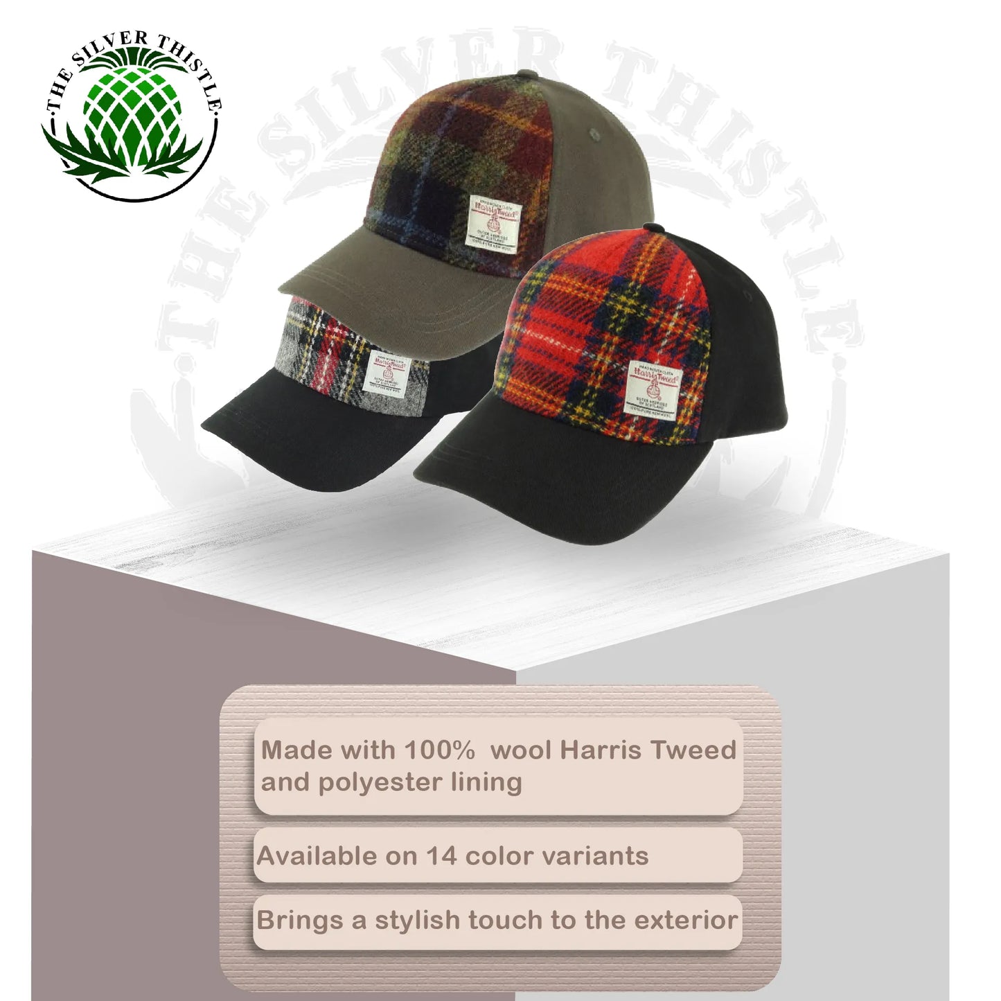 Premium Harris Tweed Baseball Cap